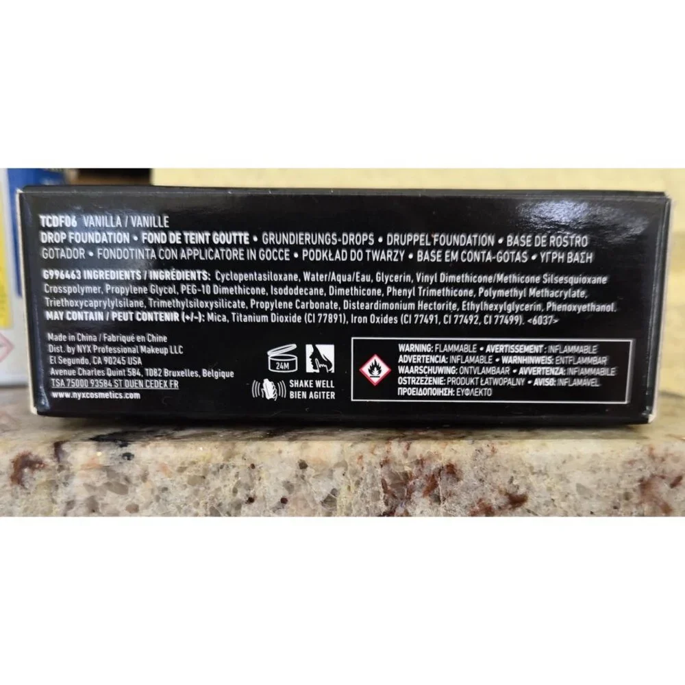 NYX Total Control Drop Foundation TCDF06 Vanilla 0.43 fl oz / 13mL Sealed NEW - Picture 4 of 5